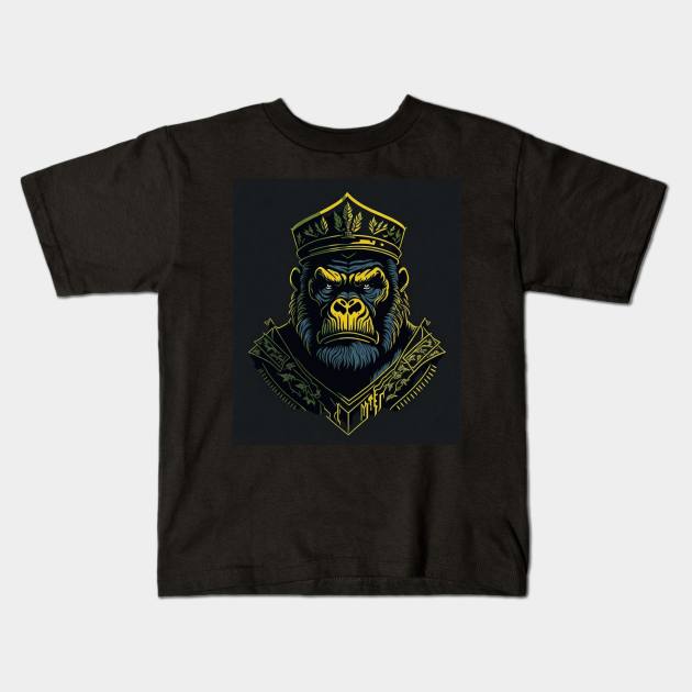 King Gorilla t-shirts Kids T-Shirt by jzone_05